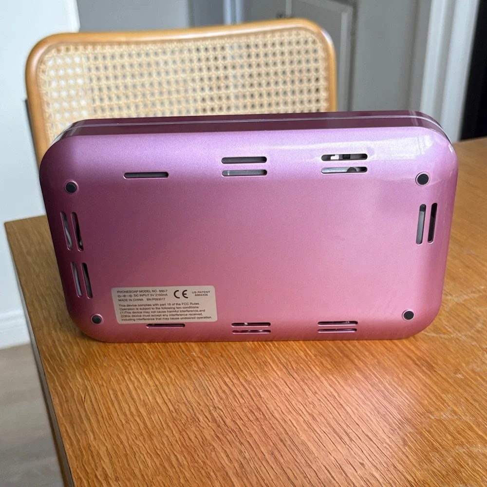 PhoneSoap UV Sanitizer Box with Charger, Pink - Picture 3 of 7